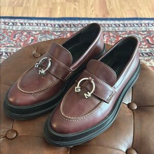 Giuseppe Zanotti Malick Women’s Brown/ Burgundy Leather Loafers